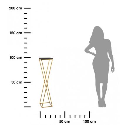Стойка за цветя LOFT 100x24 см златист/черен