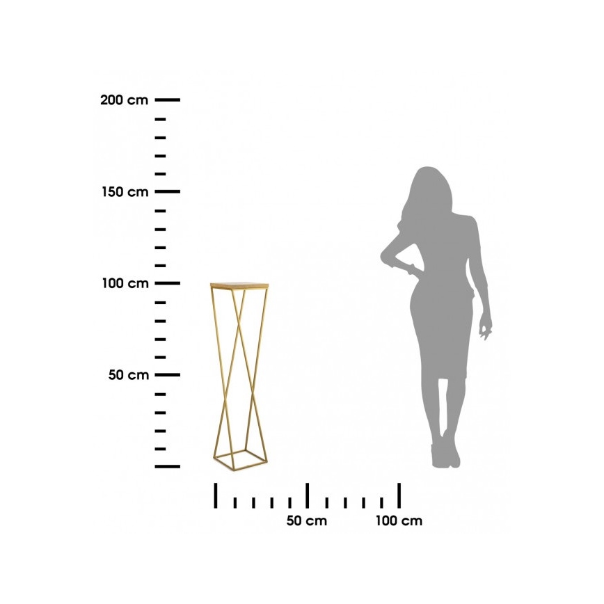 Стойка за цветя LOFT 100x24 см златист/кафяв