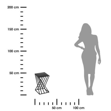 Стойка за цветя LOFT 40x23,5 см черна