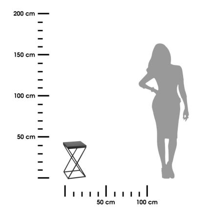 Стойка за цветя LOFT 40x24 см черен