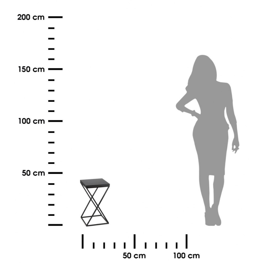 Стойка за цветя LOFT 40x24 см черен