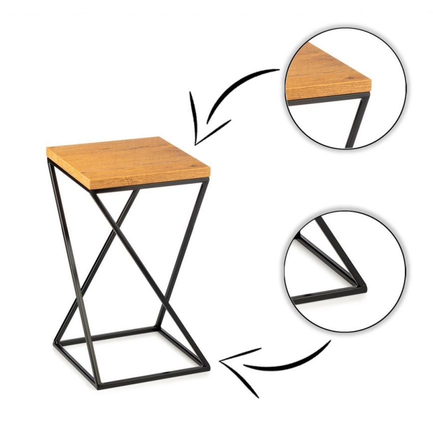 Стойка за цветя LOFT 40x24 см черен/кафяв