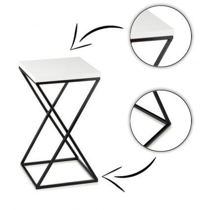 Стойка за цветя LOFT 40x24 см черна/бяла