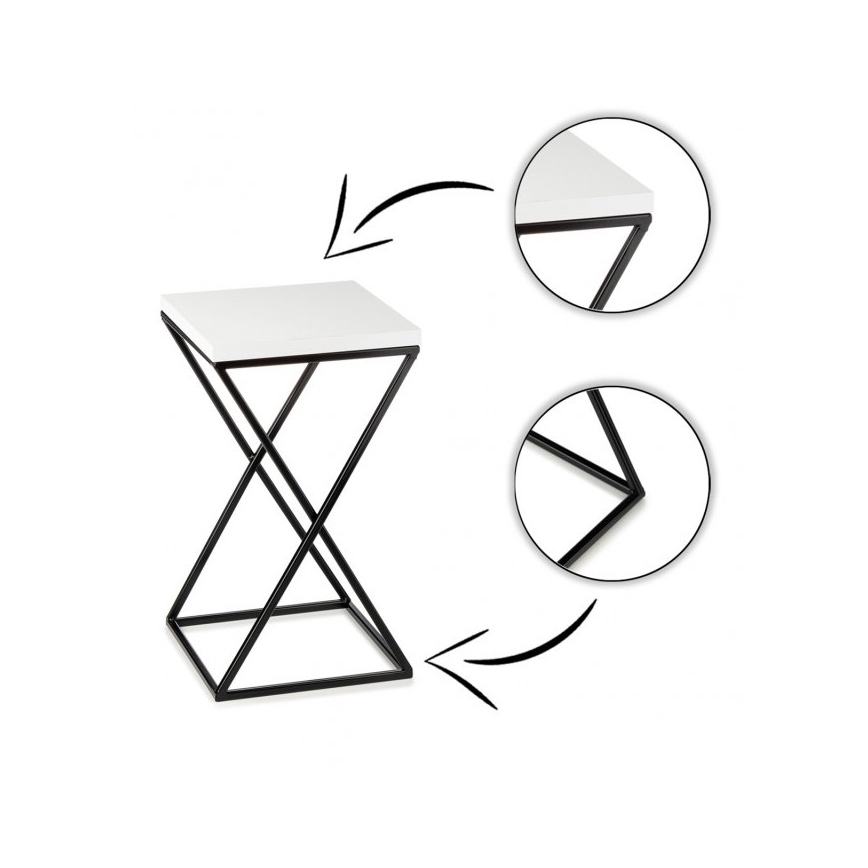 Стойка за цветя LOFT 40x24 см черна/бяла