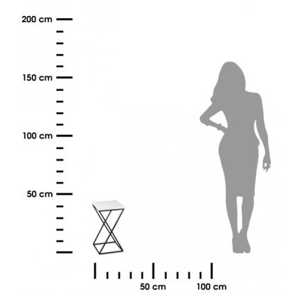Стойка за цветя LOFT 40x24 см черна/бяла