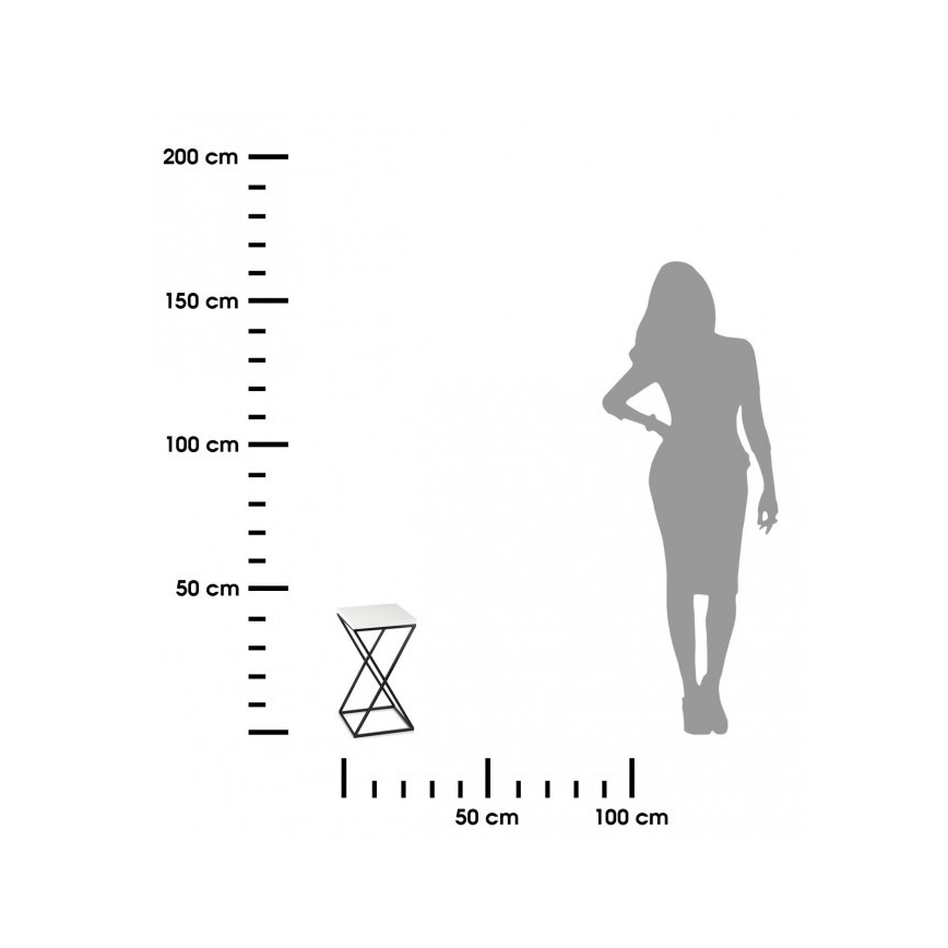 Стойка за цветя LOFT 40x24 см черна/бяла