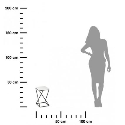 Стойка за цветя LOFT 40x24 см черна/бяла