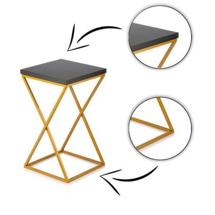Стойка за цветя LOFT 40x24 см златист/черен