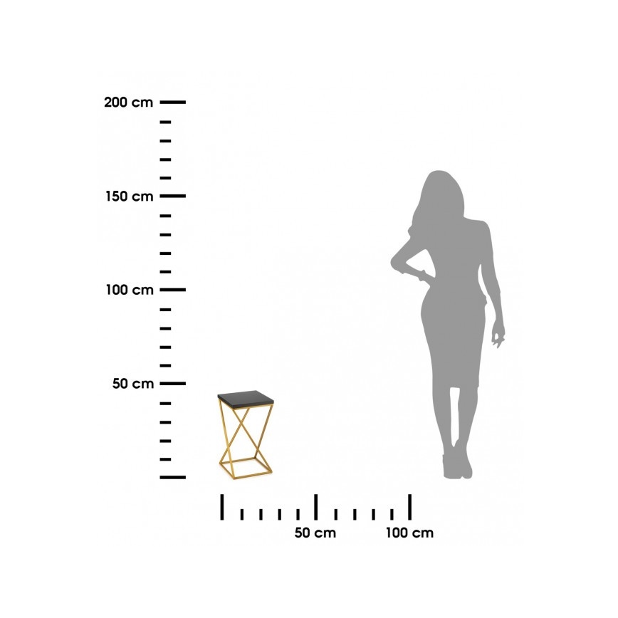 Стойка за цветя LOFT 40x24 см златист/черен