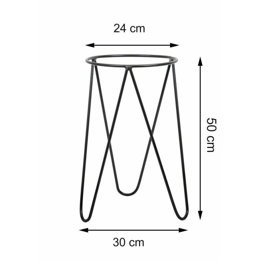 Стойка за цветя LOFT 50x30 см черен