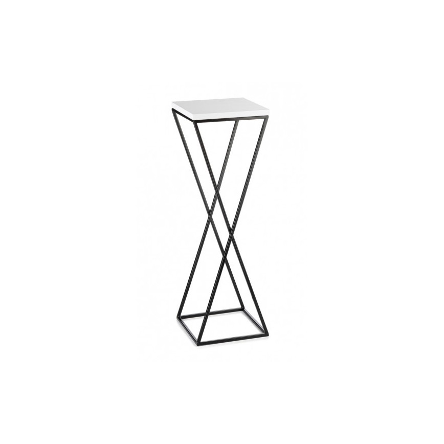 Стойка за цветя LOFT 70x24 см черен/бял