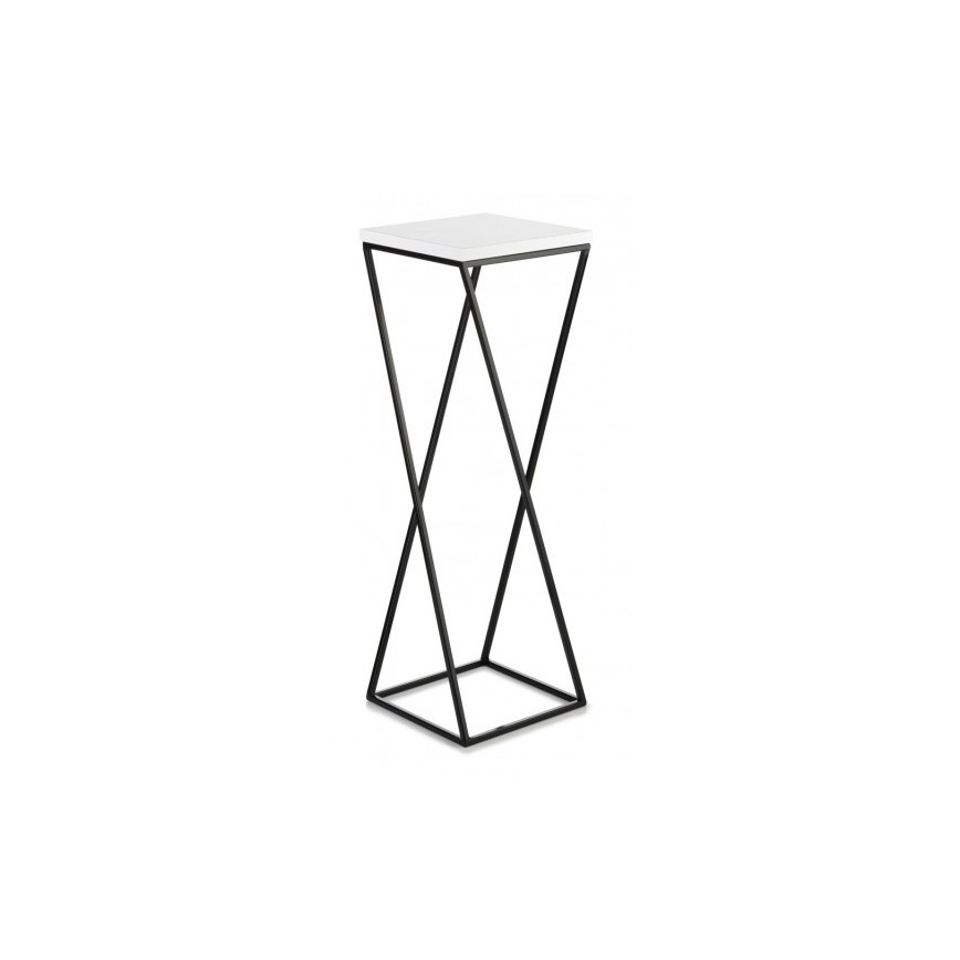Стойка за цветя LOFT 70x24 см черен/бял