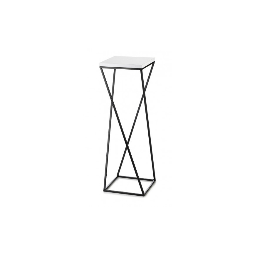 Стойка за цветя LOFT 70x24 см черен/бял