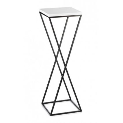 Стойка за цветя LOFT 70x24 см черен/бял