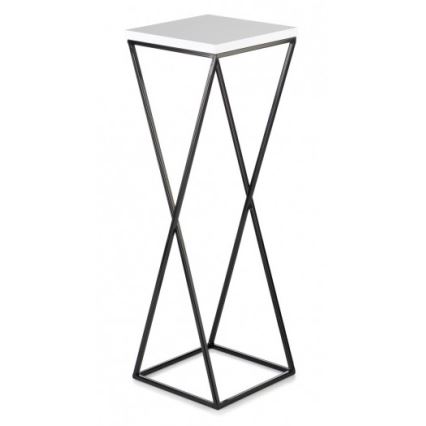 Стойка за цветя LOFT 70x24 см черен/бял