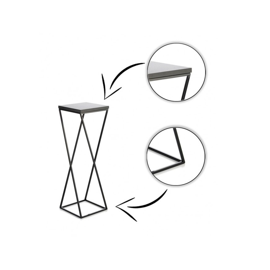 Стойка за цветя LOFT 70x24 см черен