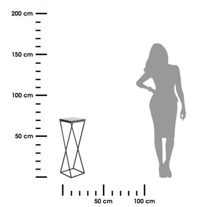 Стойка за цветя LOFT 70x24 см черен