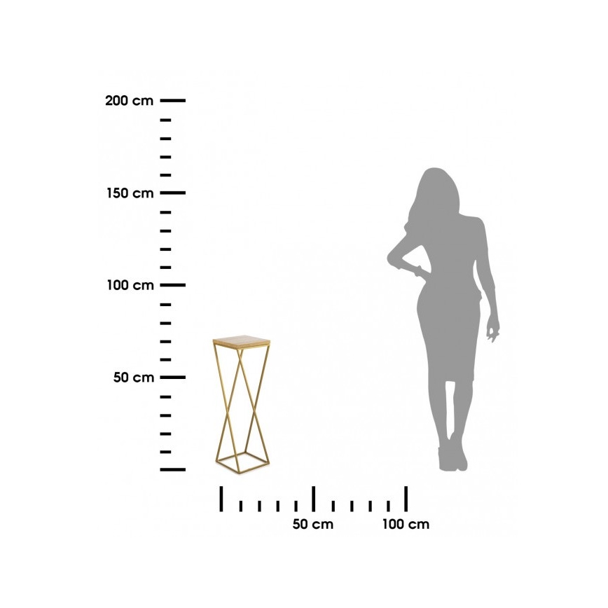 Стойка за цветя LOFT 70x24 см златист/кафяв