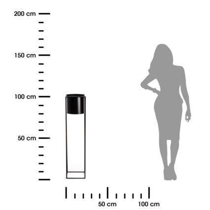 Стойка за цветя RING 100x23 см черен