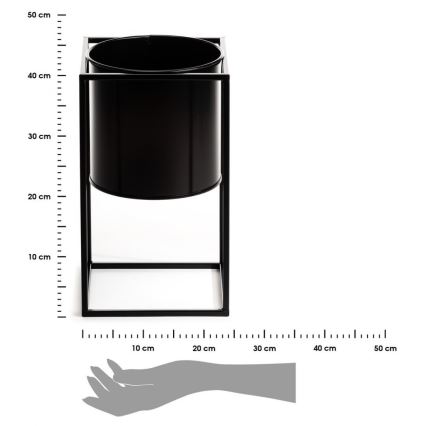 Стойка за цветя RING 40x23 см черен