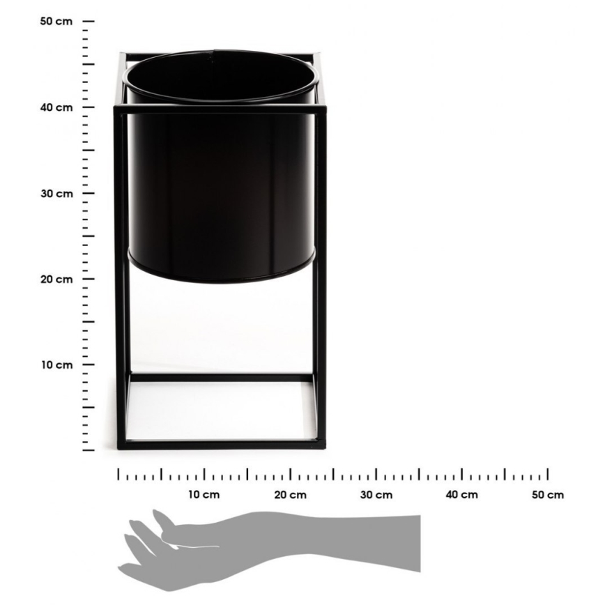 Стойка за цветя RING 40x23 см черен