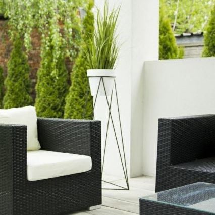Стойка за саксии TRIANGL 90x50 см черен