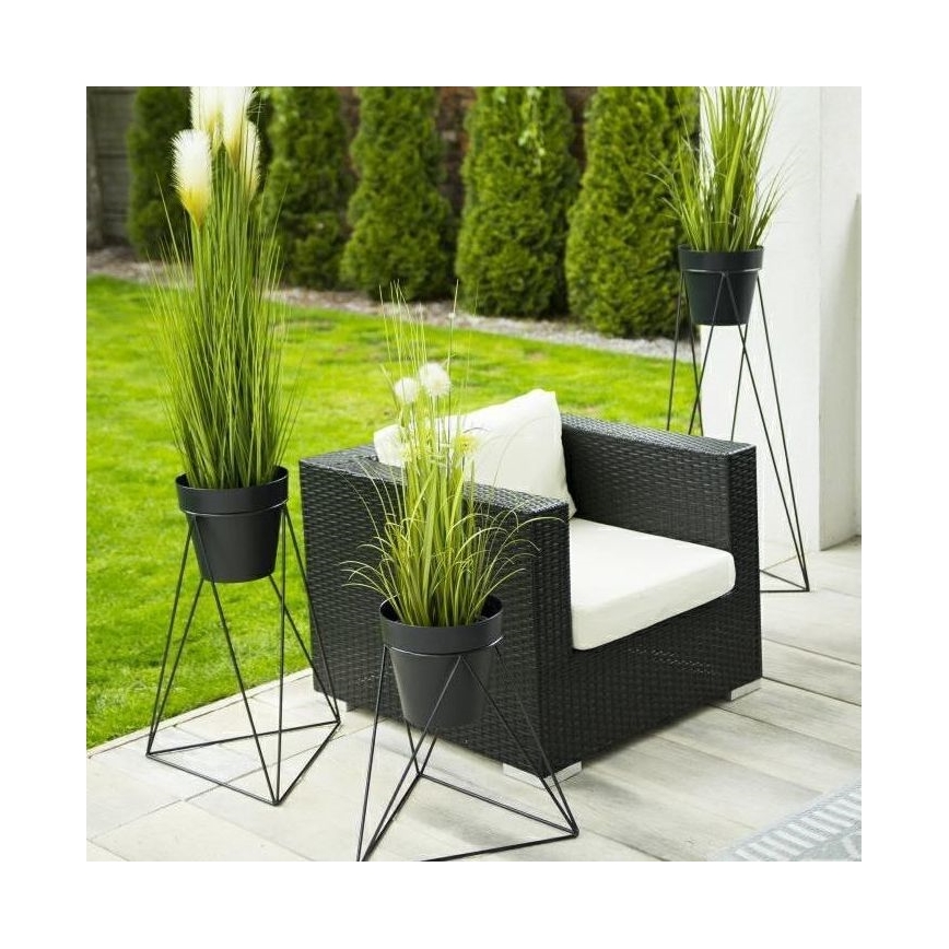 Стойка за саксии TRIANGL 90x50 см черен
