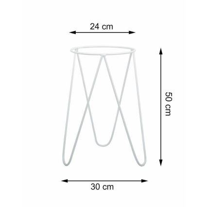 Стойка за саксия LOFT 50x30 см бял