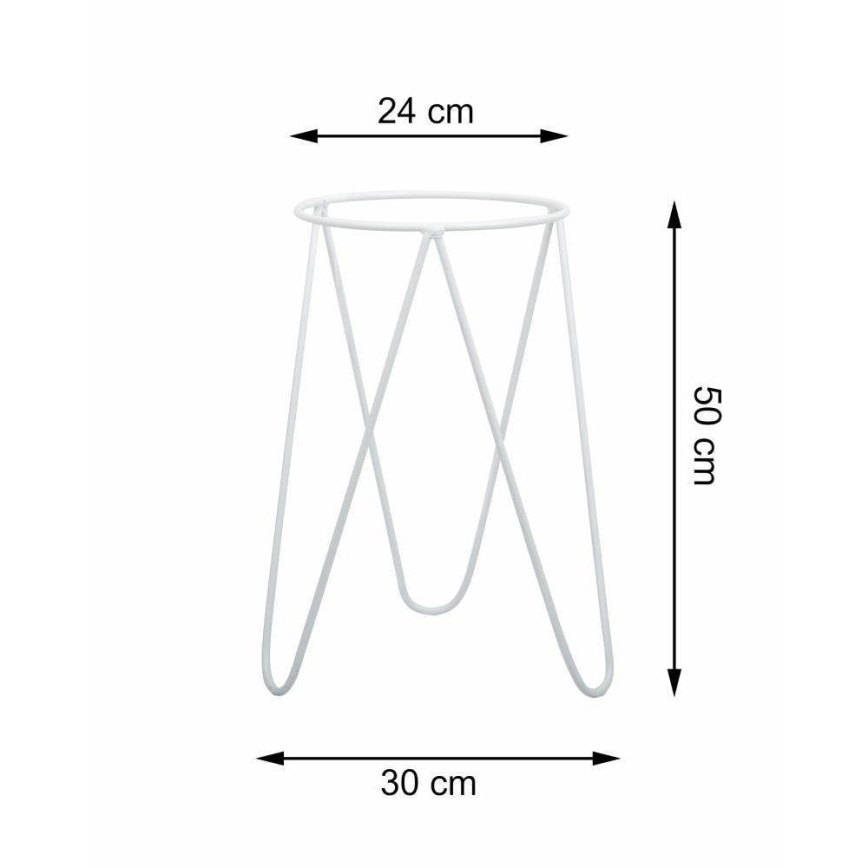 Стойка за саксия LOFT 50x30 см бял