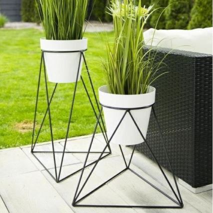Стойка за саксия TRIANGL 40x45 см черен