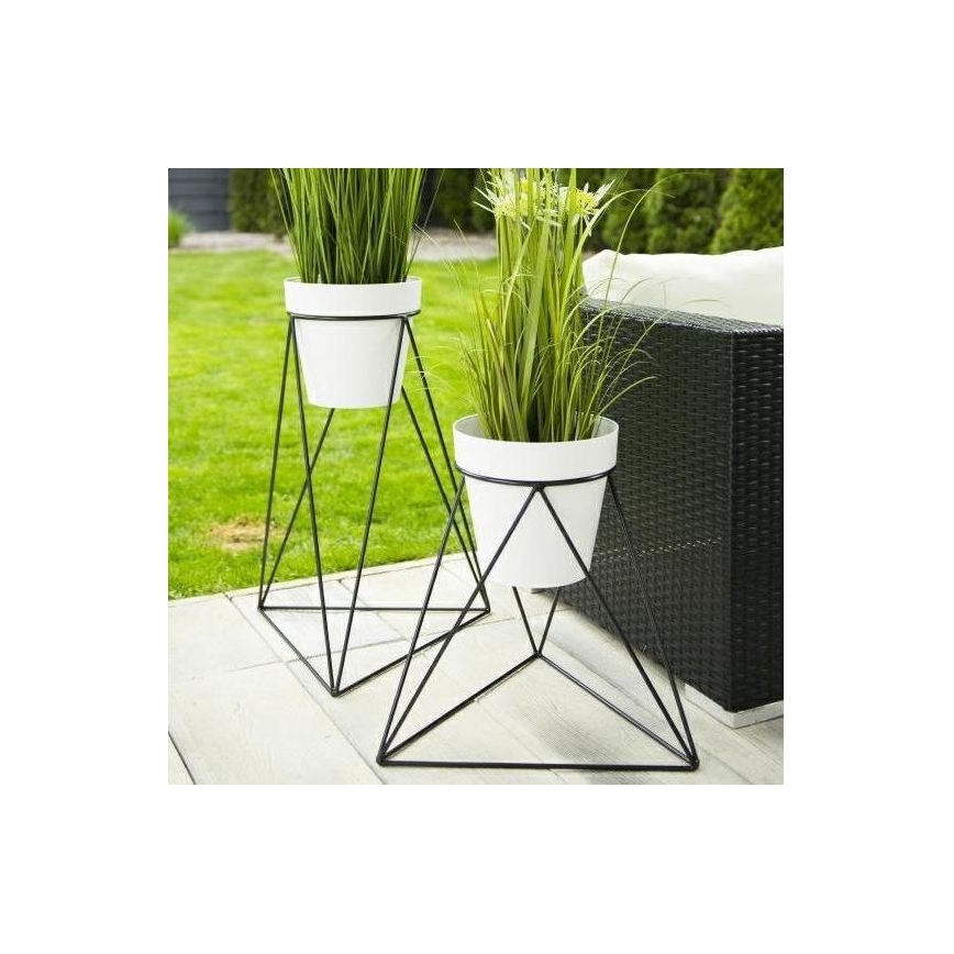 Стойка за саксия TRIANGL 40x45 см черен