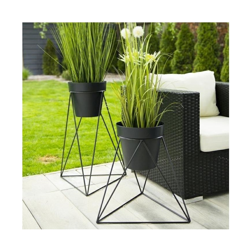 Стойка за саксия TRIANGL 40x45 см черен