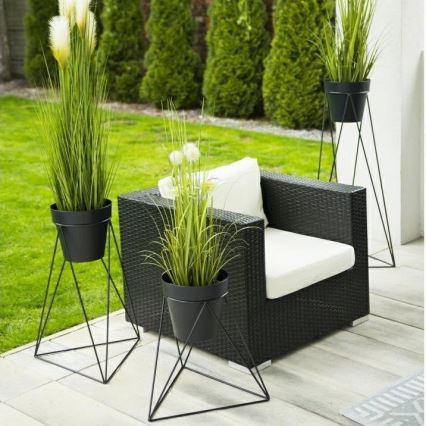 Стойка за саксия TRIANGL 40x45 см черен