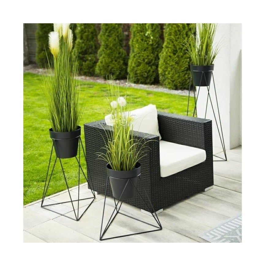 Стойка за саксия TRIANGL 40x45 см черен