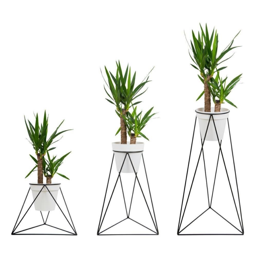 Стойка за саксия TRIANGL 40x45 см черен