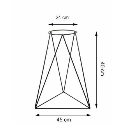 Стойка за саксия TRIANGL 40x45 см черен