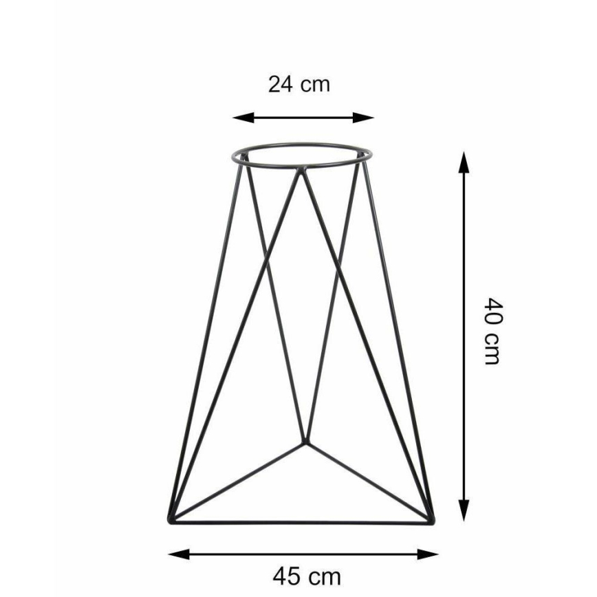 Стойка за саксия TRIANGL 40x45 см черен