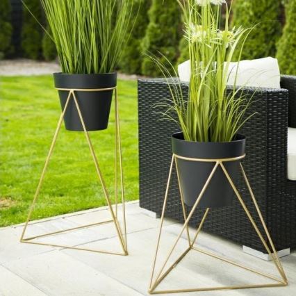 Стойка за саксия TRIANGL 40x45 см златист
