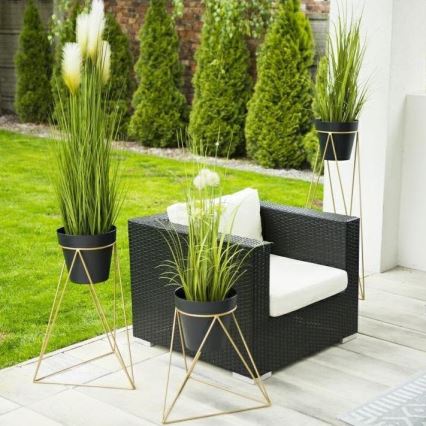 Стойка за саксия TRIANGL 40x45 см златист