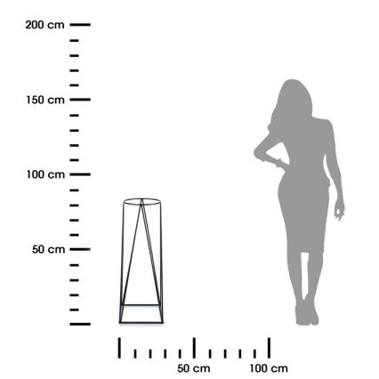Стойка за саксия TRIANGL 80x30 см черна