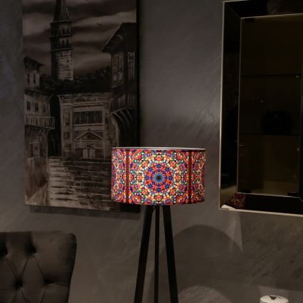 Стояща лампа AYD 1xE27/40W/230V кафява/многоцветна