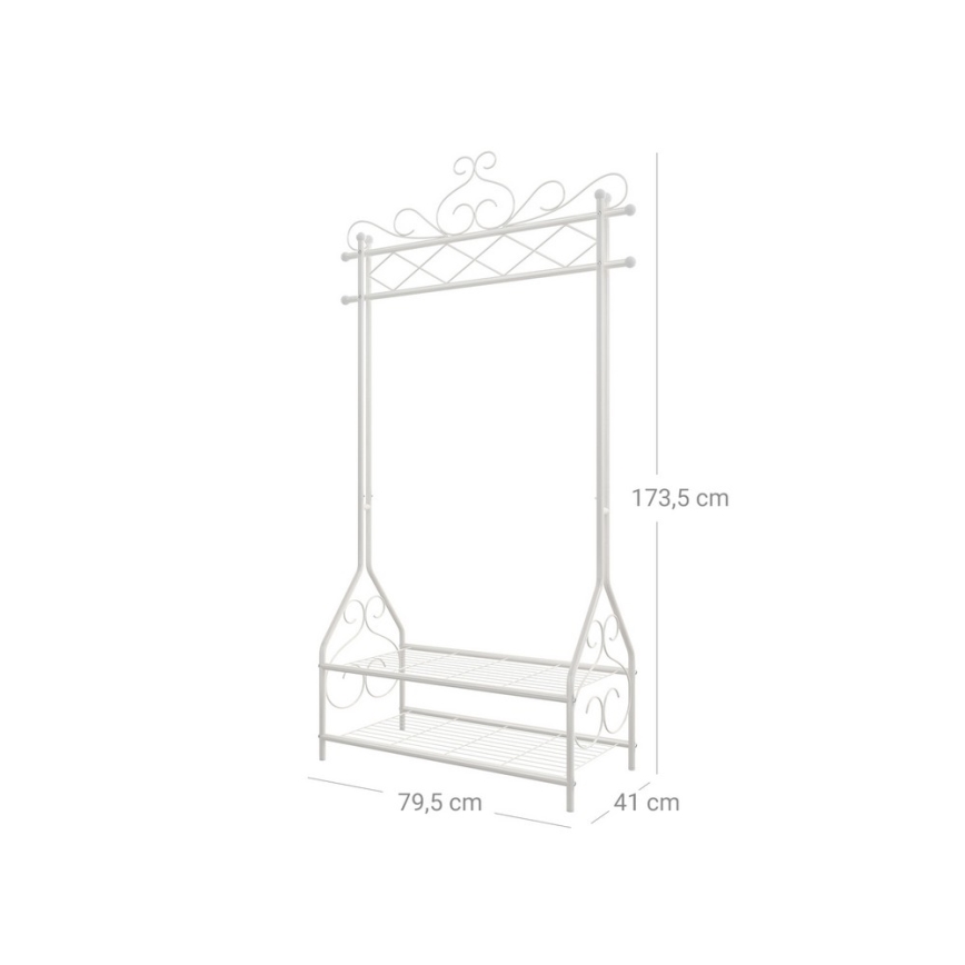 Стояща закачалка LINEA бяла