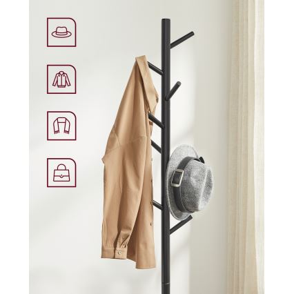 Стояща закачалка LINEA, черна