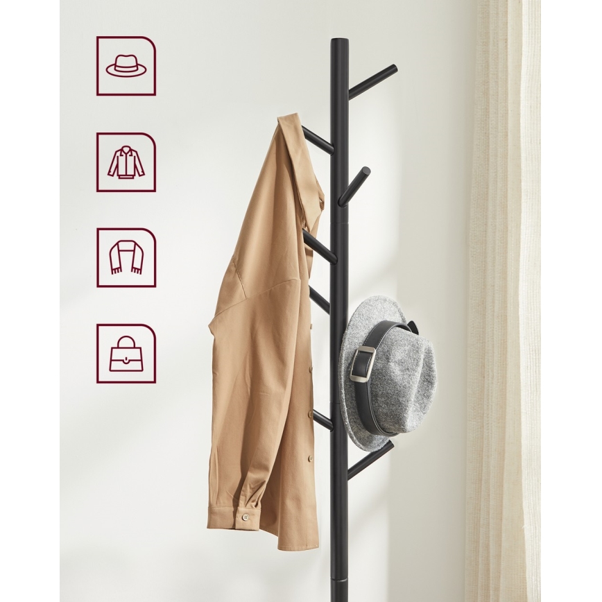 Стояща закачалка LINEA, черна