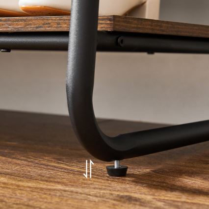 Стояща закачалка LINEA, кафява/черна