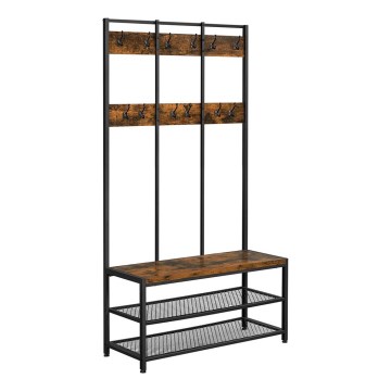 Стояща закачалка NAVOR кафява/черна