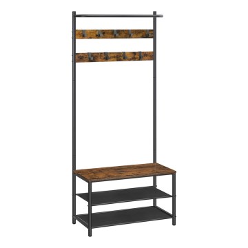 Стояща закачалка NAVOR, кафява/черна