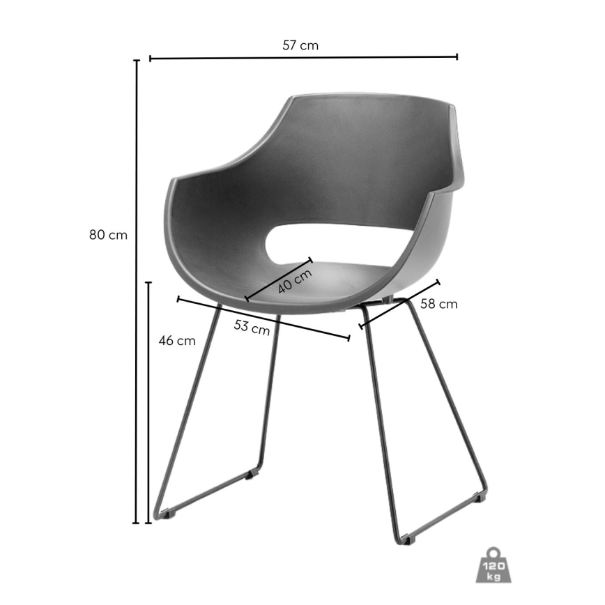 Стол ROCKY, 1 бр., бял