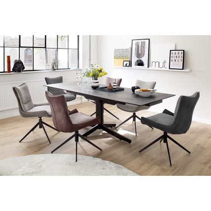 Стол ZAIRA 1 бр. кафяв/червен