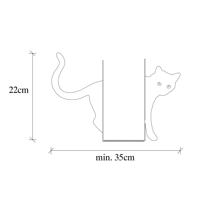 Стопер за книги 22x35 см бял